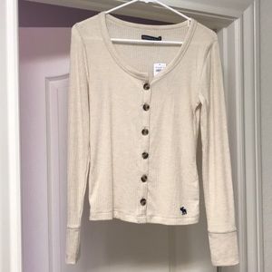 A&F button down sweater